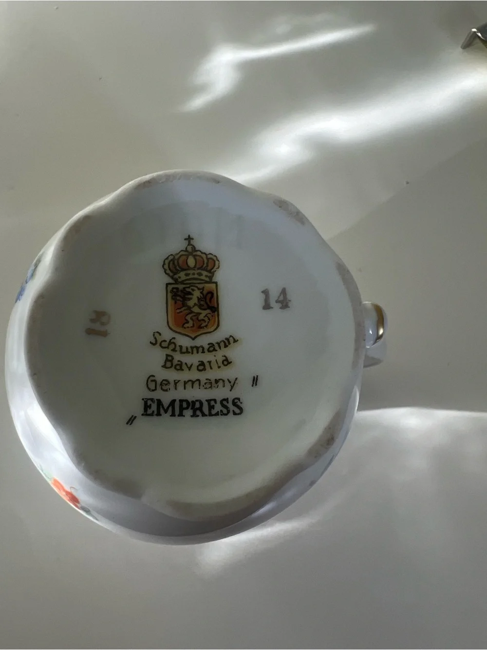 Schumann Empress Bavaria Germany Floral Porcelain Creamer